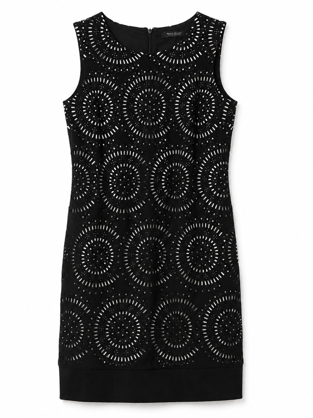White House Black Market Black Eyelet Sheath Dress